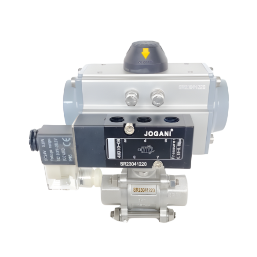 pneumatic actuated 3-piece ball valve