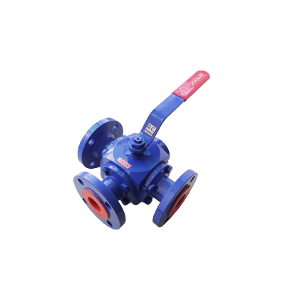 3-way flanged ball valve