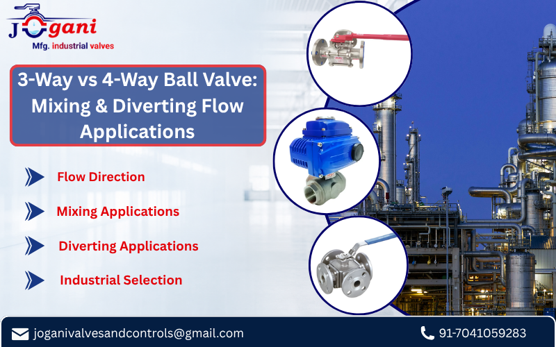 3-Way vs 4-Way Ball Valve Mixing & Diverting Flow Applications